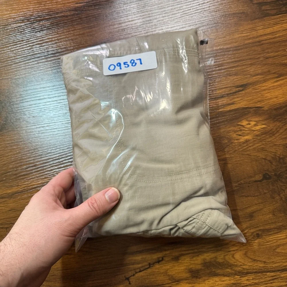 North‎ Face Pants Mens L Beige Paramount Peak Convertible Cargo Outdoor Wide Leg